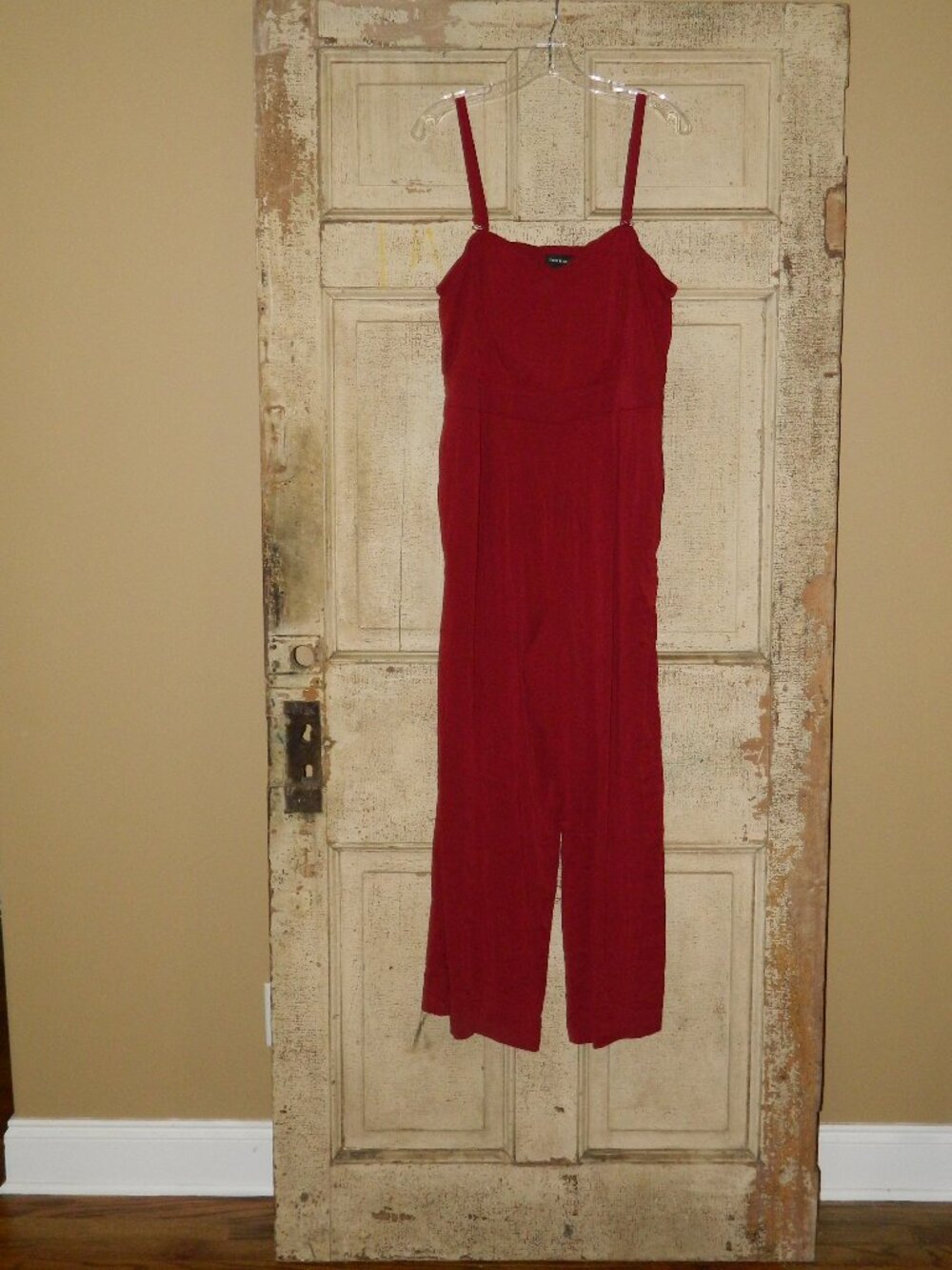 torrid Wine Red Sweetheart Wide-Leg Jumpsuit Sz 2 (D-17)